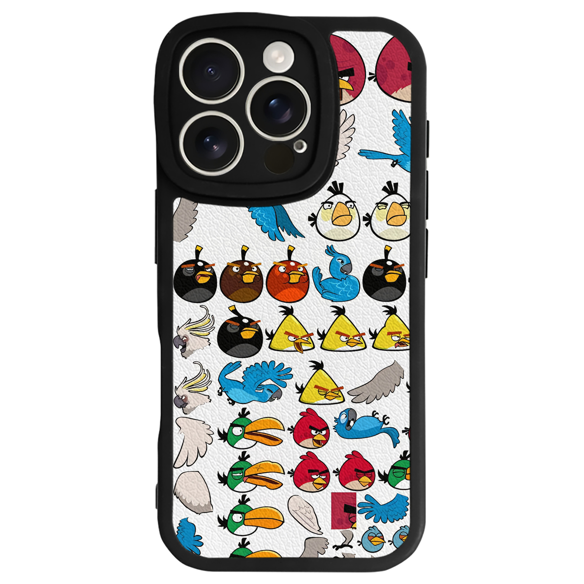 （画像用） Angry Birds アングリーバード 【iPhone 16シリーズ対応】シリコンスマホケース（レザー調） 材質：シリコン
